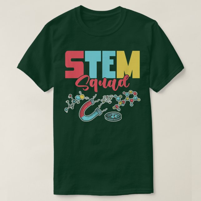 Science Technology Engineering Math Strands STEM S T-Shirt (Design Front)