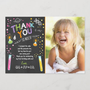 Science Thank You Card Experiment Birthday note