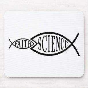 Science Trumps Faith Fish Mouse Pad