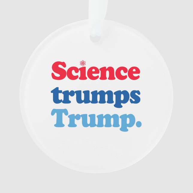 Science trumps Trump Ornament (Front)