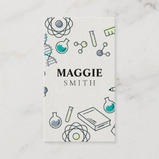 Science Tutor Teacher Chemistry Cute Business Card