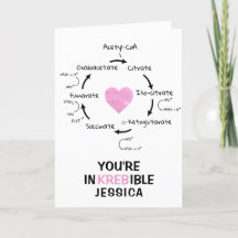 Science Valentine Kreb's Cycle Biology Heart Geek