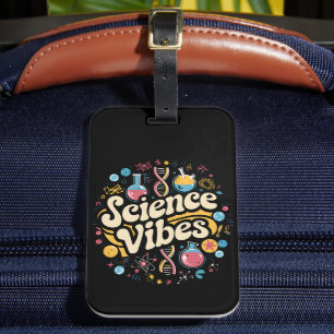 Science Vibes Groovy First Day of Back To School  Luggage Tag