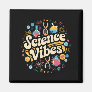 Science Vibes Groovy First Day of Back To School  Magnet