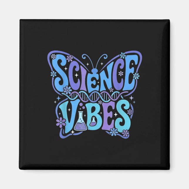 Science vibes groovy first day of back to school magnet (Front)