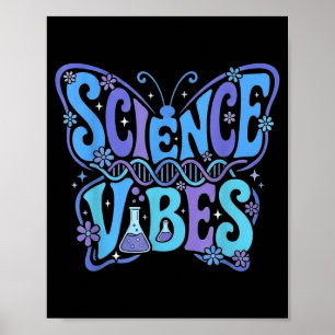 Science vibes groovy first day of back to school poster
