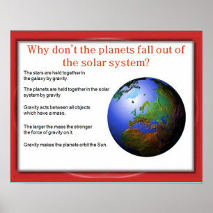Science, Why don't planets fall? Poster
