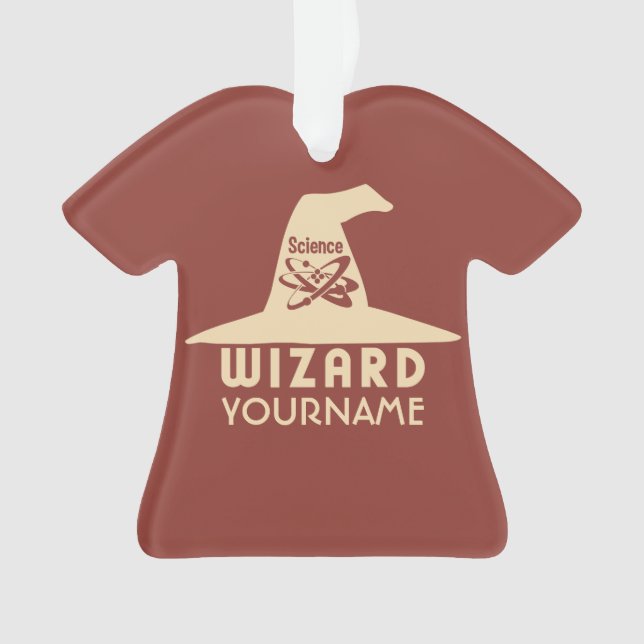 Science Wizard custom colour ornament (Front)