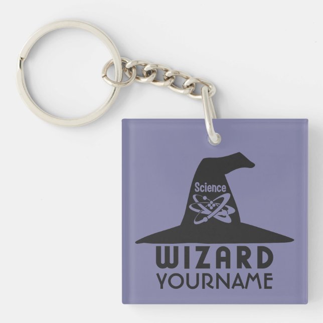 Science Wizard custom key chain (Front)