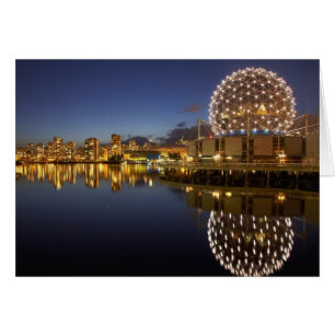 Science World and CBD reflected in False Creek,