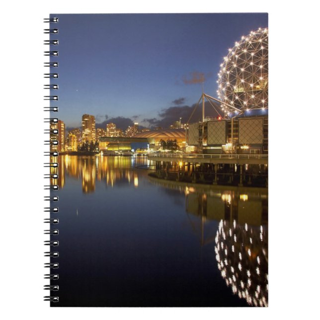 Science World and CBD reflected in False Creek, Notebook (Front)