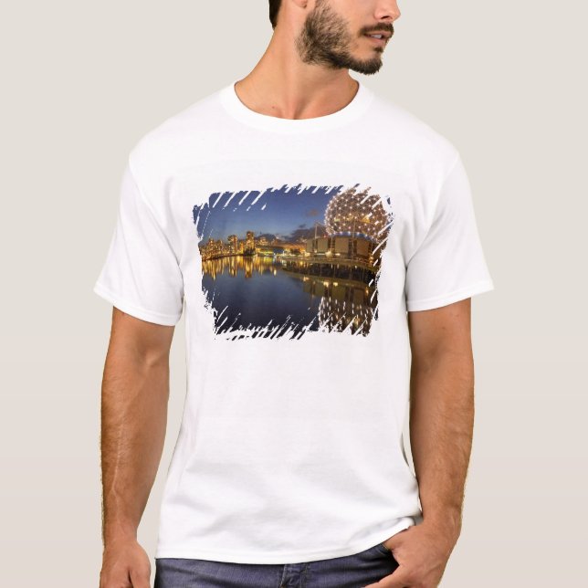 Science World and CBD reflected in False Creek, T-Shirt (Front)