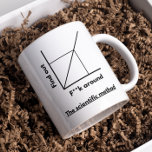 Scienctific method mug<br><div class="desc">A white mug with a chart of scientific method with f**k around in x-axis and find out in y-axis.Gifts material for a scientists.</div>