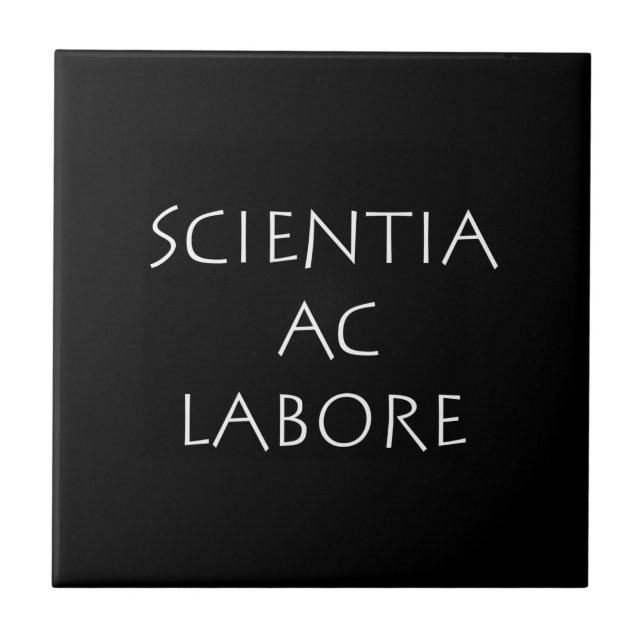 Scientia ac labore ceramic tile (Front)