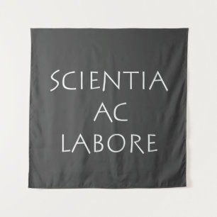 Scientia ac labore tapestry