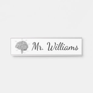 Scientific Brain Door Sign