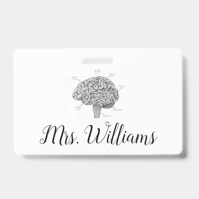 Scientific Brain ID Badge (Front)