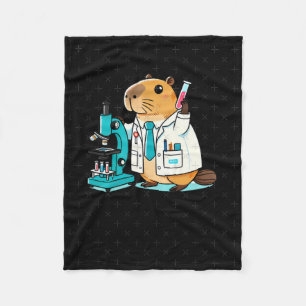 Scientific Capybara Experiments In The Laboratory Fleece Blanket