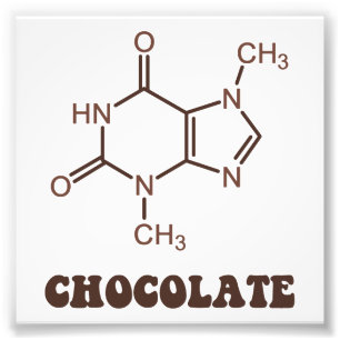 Scientific Chocolate Element Theobromine Molecule Photo Print
