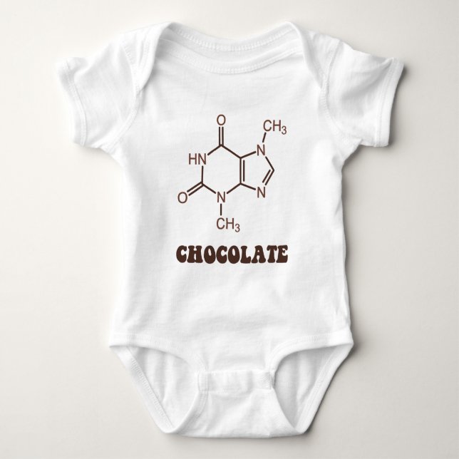Scientific Chocolate Element Theobromine Molecule T-Shirt (Front)