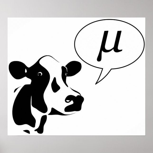 Scientific Cow Goes Mu Poster (Front)