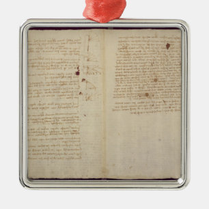 Scientific diagrams metal ornament