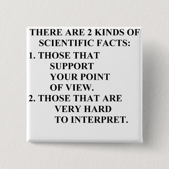 scientific facts 15 cm square badge (Front)