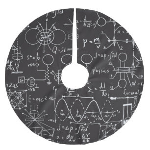 Scientific Formulas: Chalkboard Calculations Patte Brushed Polyester Tree Skirt