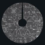 Scientific Formulas: Chalkboard Calculations Patte Brushed Polyester Tree Skirt<br><div class="desc">Physical formulas, graphics and scientific calculations on chalkboard. Vintage hand drawn illustration laboratory seamless pattern Merge art and science in a lab-themed pattern of illustrations on chalkboard. Chalkboard equations flow, science in every line. scientific, laboratory, physics, equation, drawing, chalk, math, symbol, decorative, science, code, pattern, chalkboard, background, illustration, decor, education,...</div>