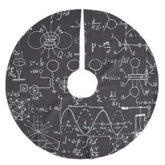 Scientific Formulas: Chalkboard Calculations Patte Brushed Polyester Tree Skirt