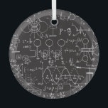 Scientific Formulas: Chalkboard Calculations Patte Glass Tree Decoration<br><div class="desc">Physical formulas, graphics and scientific calculations on chalkboard. Vintage hand drawn illustration laboratory seamless pattern Merge art and science in a lab-themed pattern of illustrations on chalkboard. Chalkboard equations flow, science in every line. scientific, laboratory, physics, equation, drawing, chalk, math, symbol, decorative, science, code, pattern, chalkboard, background, illustration, decor, education,...</div>
