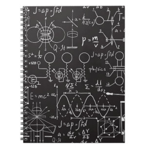 Scientific Formulas: Chalkboard Calculations Patte Notebook