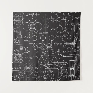 Scientific Formulas: Chalkboard Calculations Patte Tapestry