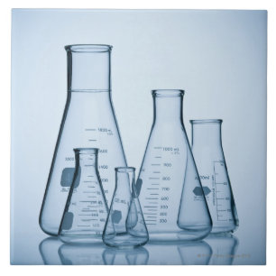 Scientific glassware blue tile
