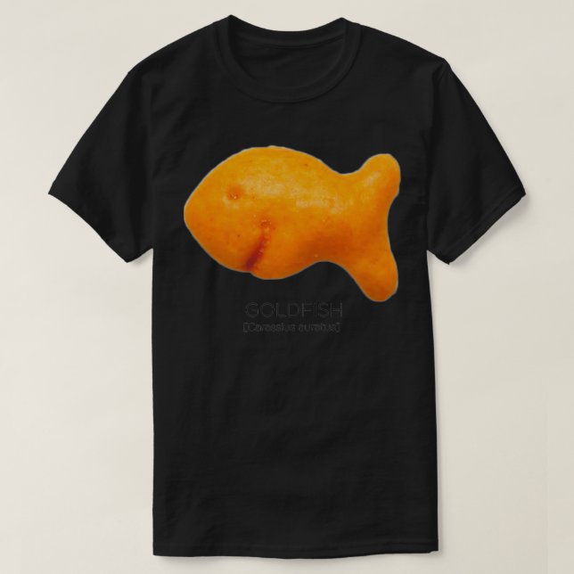 Scientific Goldfish Snack Novelty Premium  T-Shirt (Design Front)
