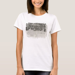 Scientific laboratory and table of chemical signs, T-Shirt