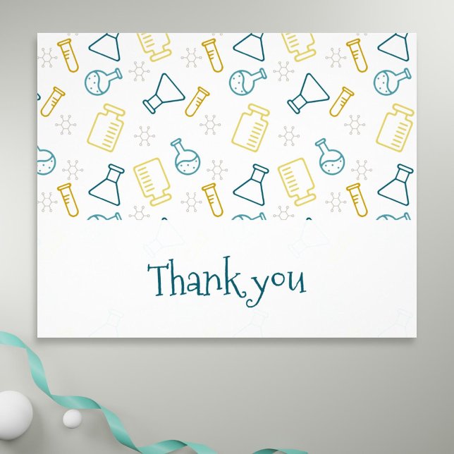 Scientific Laboratory Flask Test Tubes Thank You Flyer (Simple Thank you flyer for scientific related businesses)