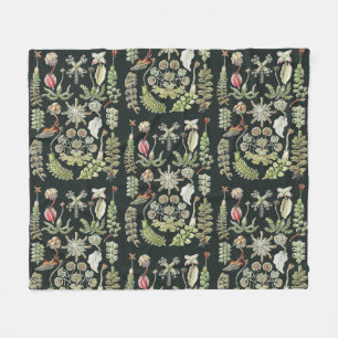 Scientific Nature Art Ernst Haeckel Liverworts Fleece Blanket