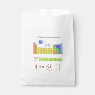 Scientific Periodic Table of the Elements Favour Bag