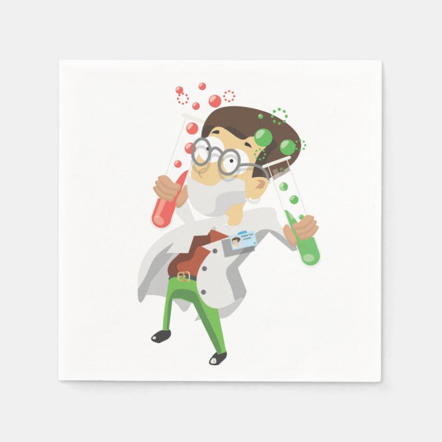 Scientific Test Tubes Napkin (Front)