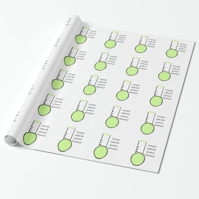 Scientist and Chemistry Wrapping Paper (Unrolled)