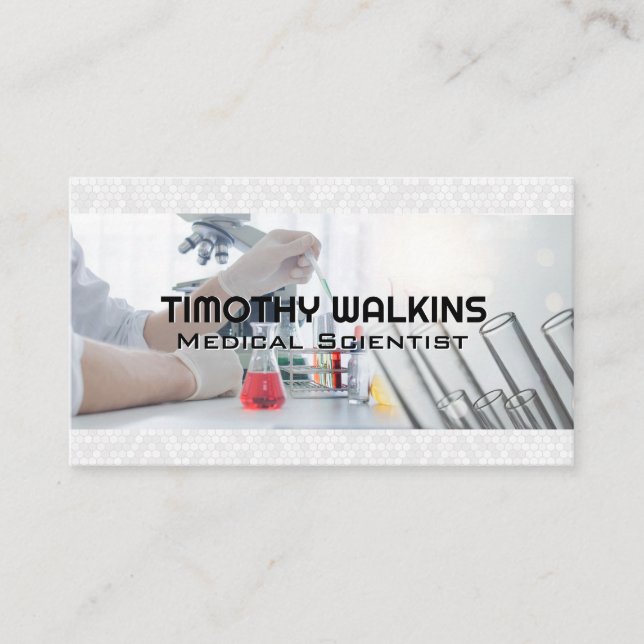 Scientist Experimenting in the Lab Business Card (Front)