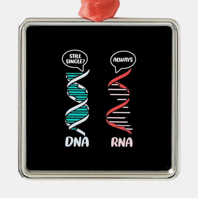 Scientist Gift | Biology Teacher Rna Metal Ornament (Front)