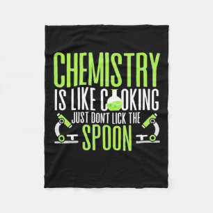 Scientist Gift   Chemistry Is Like Cooking Fleece Blanket