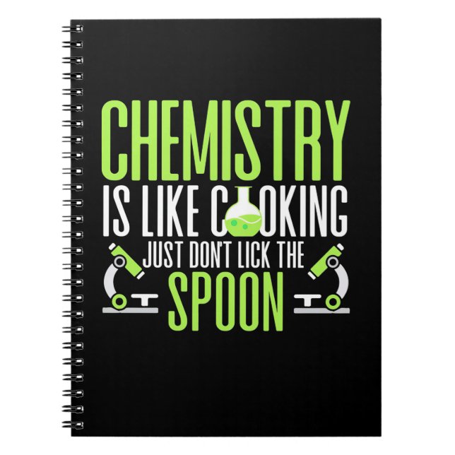 Scientist Gift | Chemistry Is Like Cooking Notebook (Front)