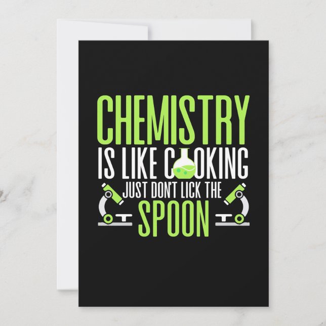 Scientist Gift | Chemistry Is Like Cooking Save The Date (Front)