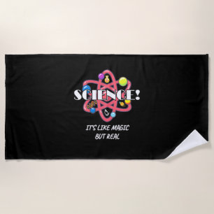 Scientist Gift Chemistry Science Is Like Magic Beach Towel