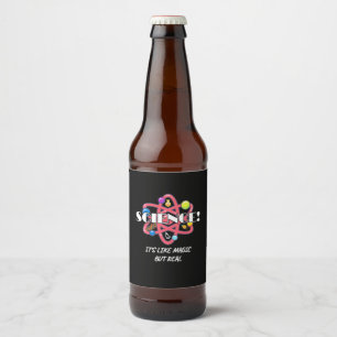 Scientist Gift   Chemistry Science Is Like Magic Beer Bottle Label