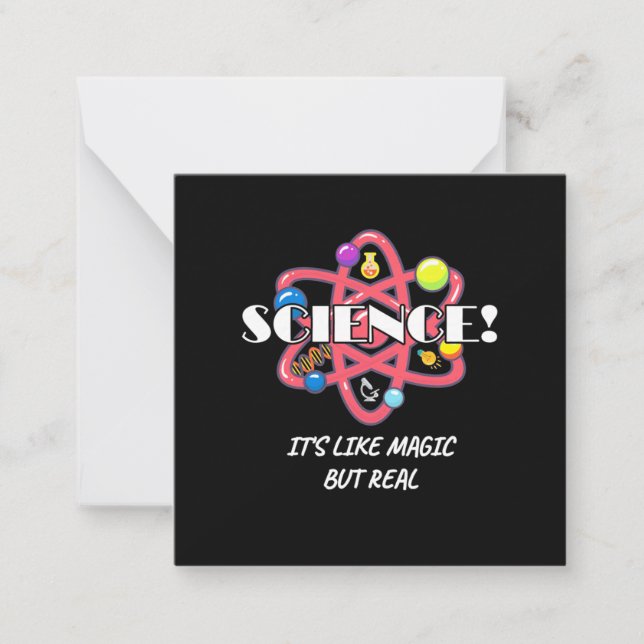 Scientist Gift | Chemistry Science Is Like Magic Card (Front)