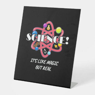 Scientist Gift Chemistry Science Is Like Magic Pedestal Sign